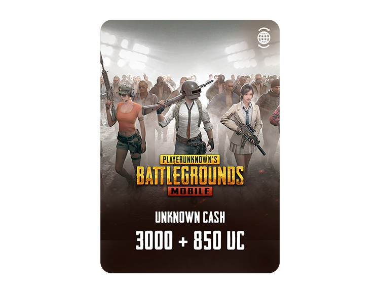 Игровая валюта PUBG Mobile 3000 + 850 UC [Цифровая версия], электронный ключ/код доступа