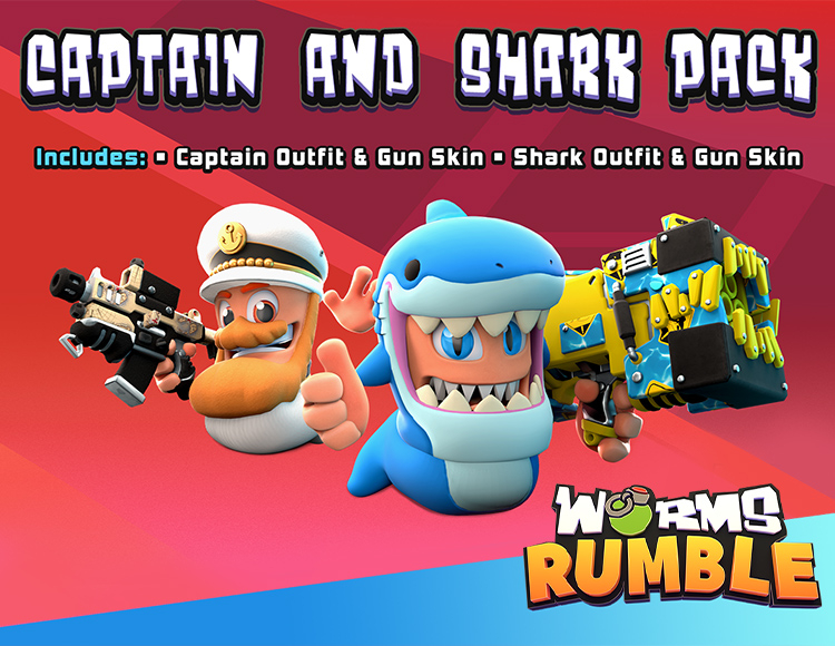 Worms Rumble - Captain & Shark Double Pack